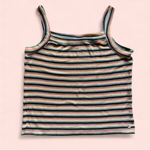 NWOT Volcom tank top Bright rainbow stripe